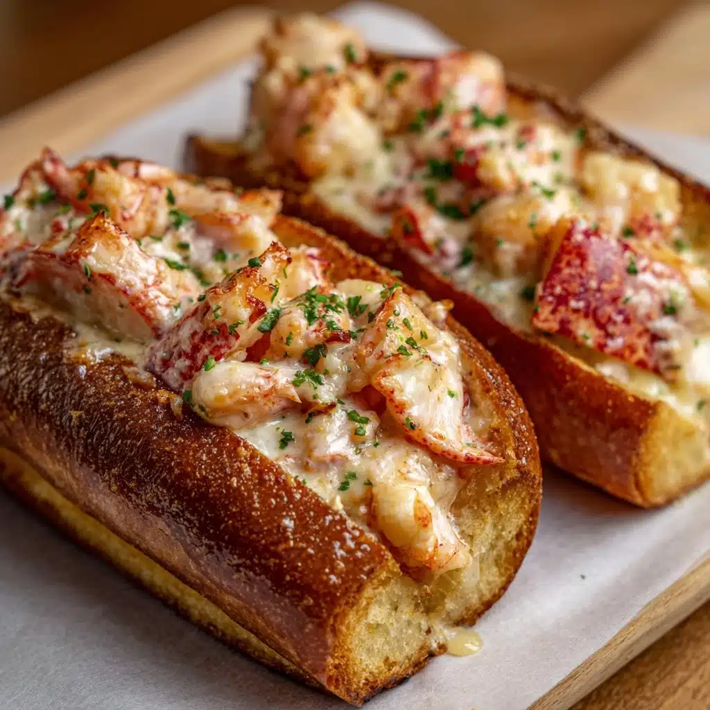 Crab Alfredo-Stuffed Garlic Bread Boats Recipe