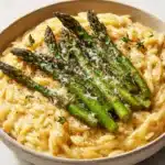 Garlic Butter Asparagus Orzo Recipe