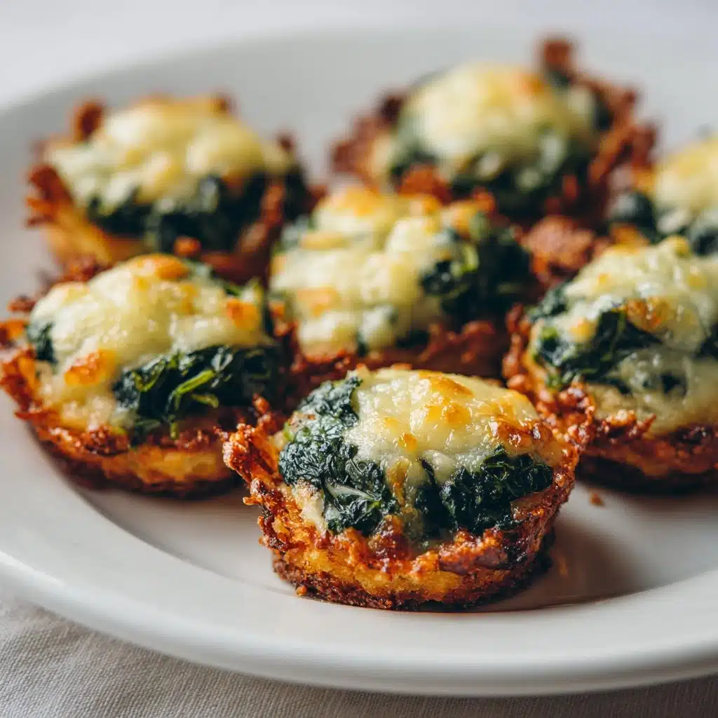 Spinach Dip Cheese Crisps Recipe - Recipe Image