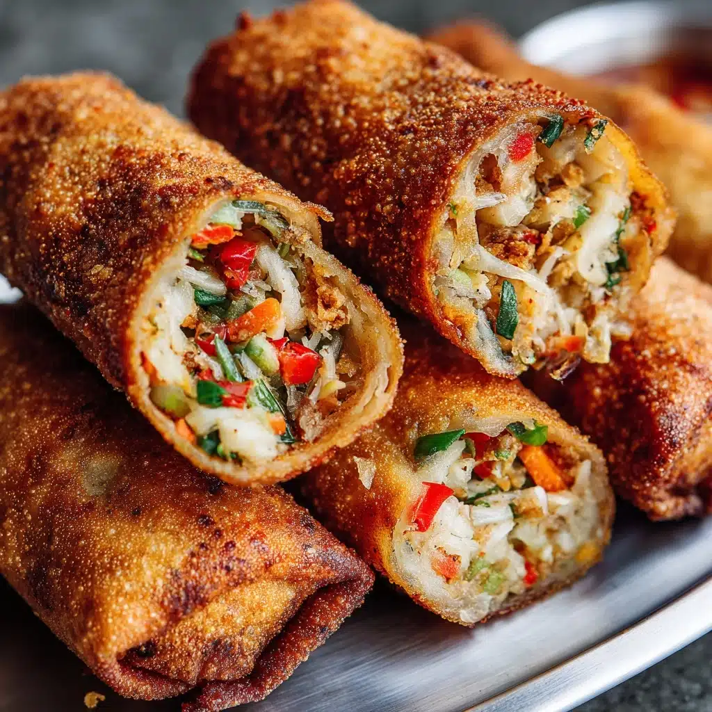 Crispy Crab Cake Egg Rolls with Lemon Dip Recipe