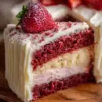 Strawberry Cheesecake Red Velvet Cupcakes Recipe