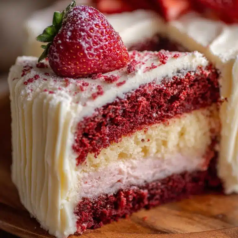Strawberry Cheesecake Red Velvet Cupcakes Recipe