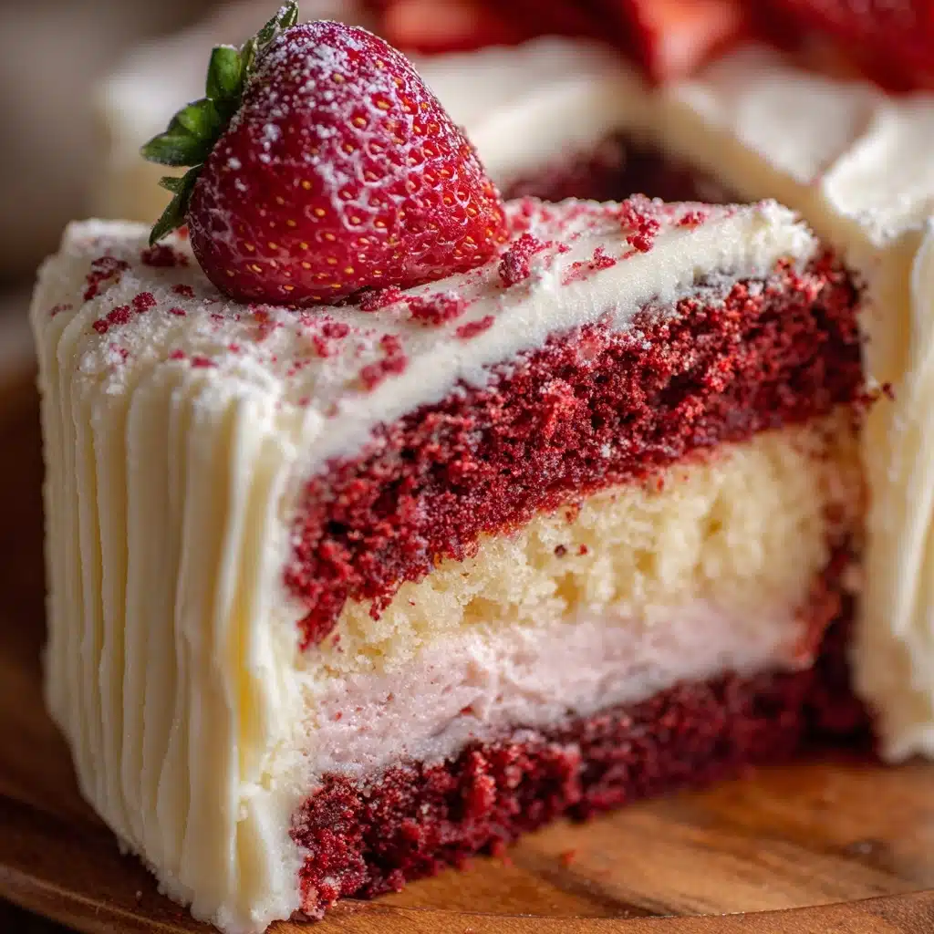 Strawberry Cheesecake Red Velvet Cupcakes Recipe - Recipe Image
