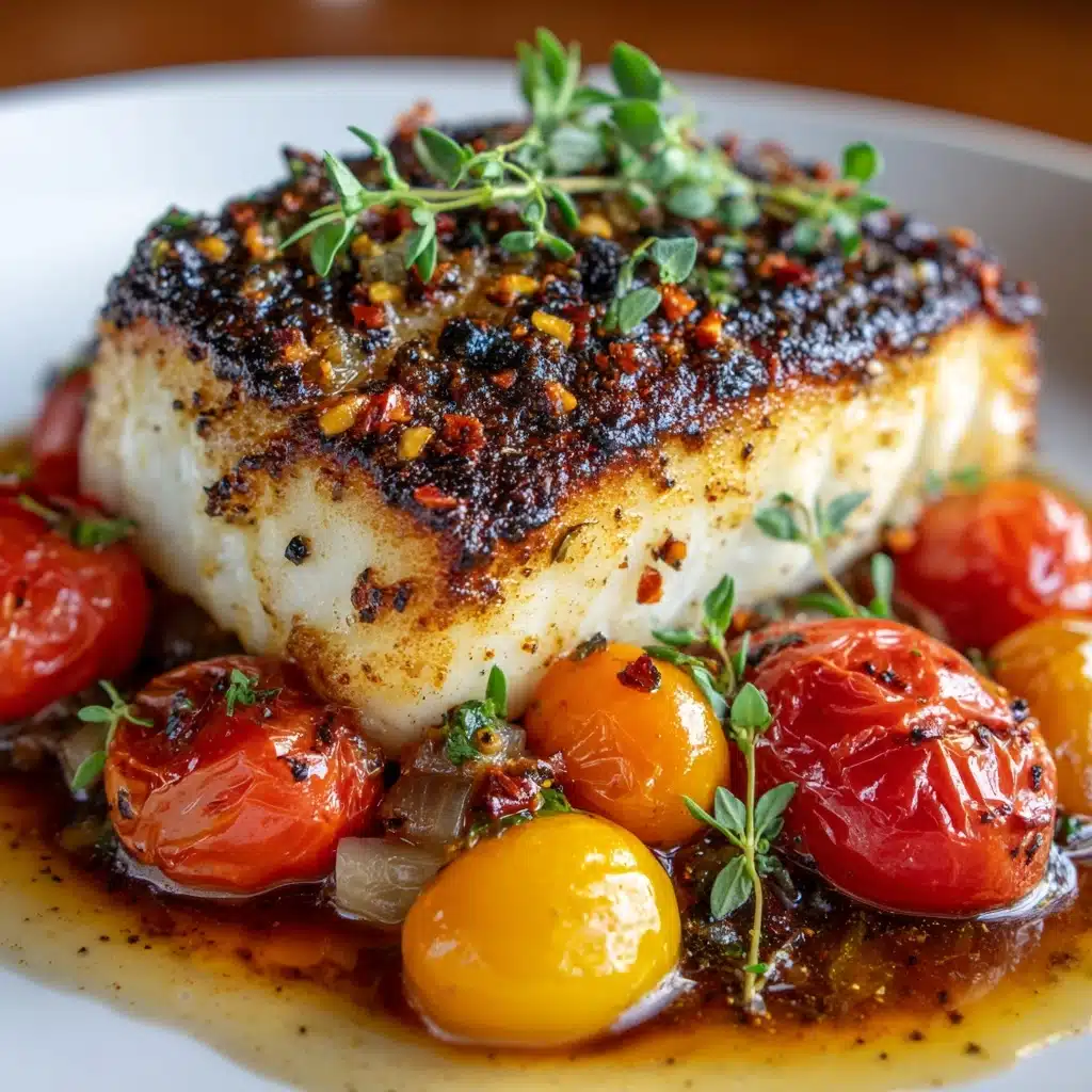 Baked Mediterranean Cod with Cherry Tomatoes Recipe