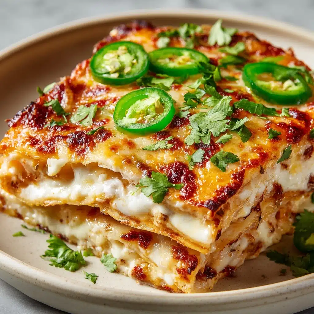 Jalapeño Popper Cheesy Chicken Enchiladas with Creamy Sauce Recipe - Recipe Image