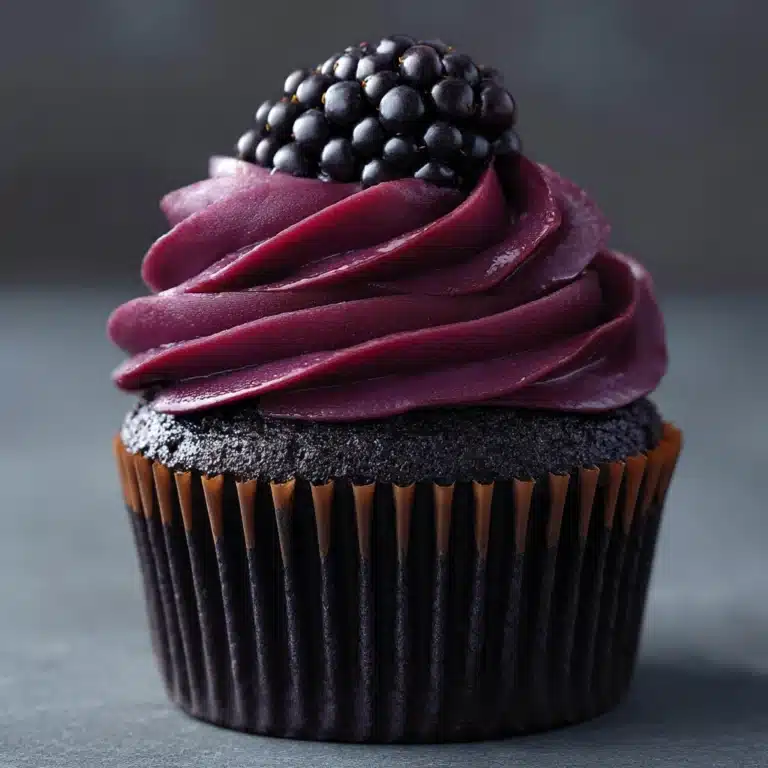 Dark Chocolate Blackberry Cupcakes Recipe