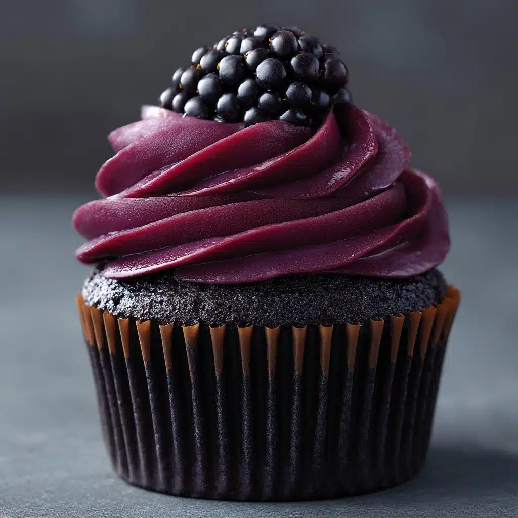 Dark Chocolate Blackberry Cupcakes Recipe