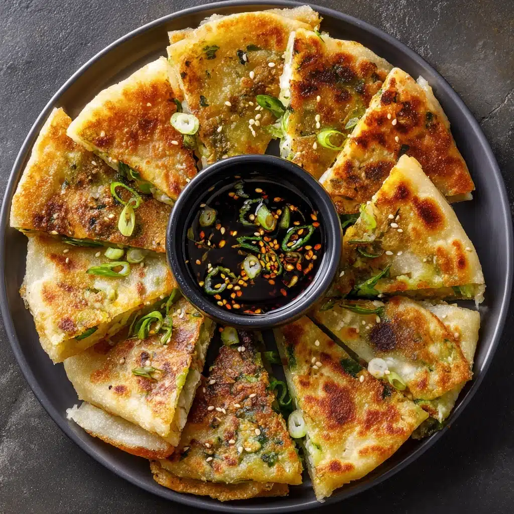 Crispy Vegetable Pancakes with Asian Dipping Sauce Recipe