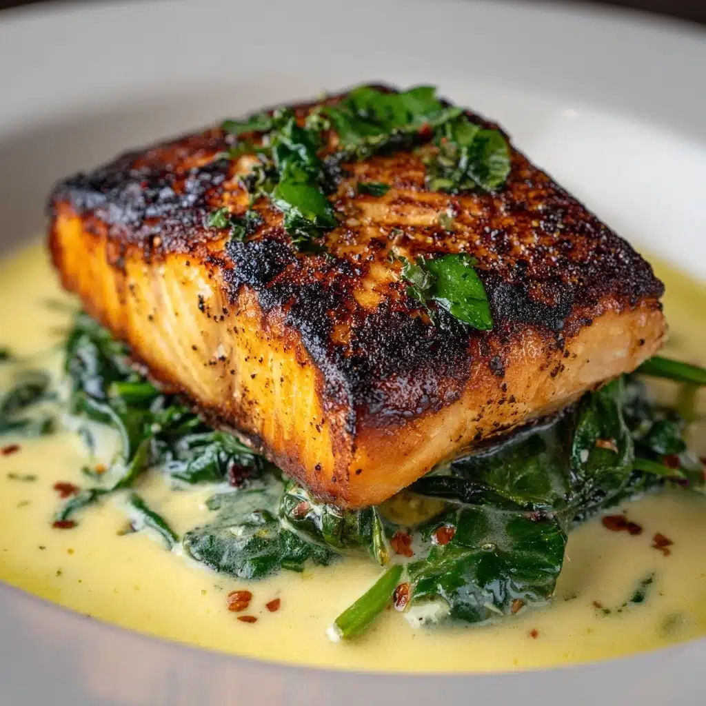 Pan-Seared Salmon with a Creamy Florentine Sauce Recipe - Recipe Image