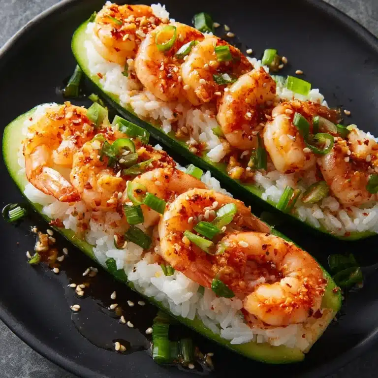 Shrimp Avocado Cucumber Boats Recipe