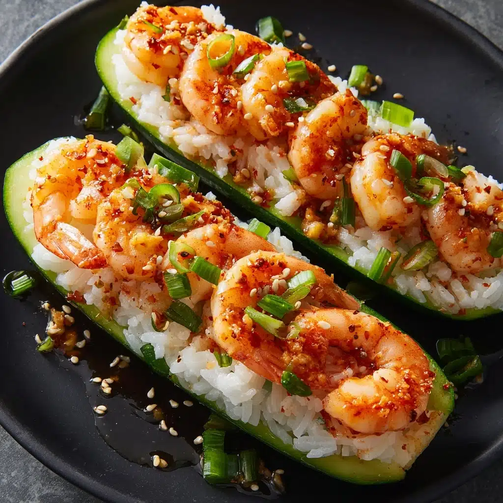 Shrimp Avocado Cucumber Boats Recipe - Recipe Image