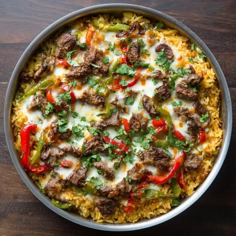 One Pan Steak Fajita and Rice Skillet Recipe
