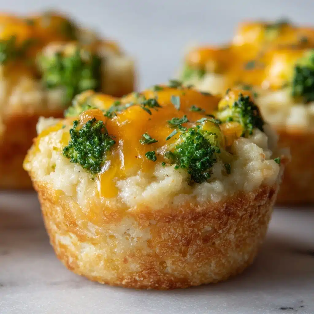 Broccoli Cheddar Smashed Potato Cups Recipe - Recipe Image
