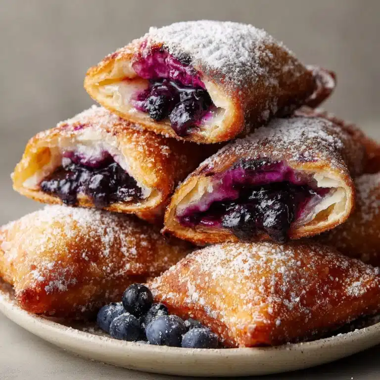 Air Fryer Blueberry Cheesecake Wontons Recipe