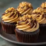 Gooey Chocolate Peanut Butter Cupcakes Recipe