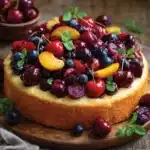 Easy Summer Fruit Cake with Yogurt Recipe