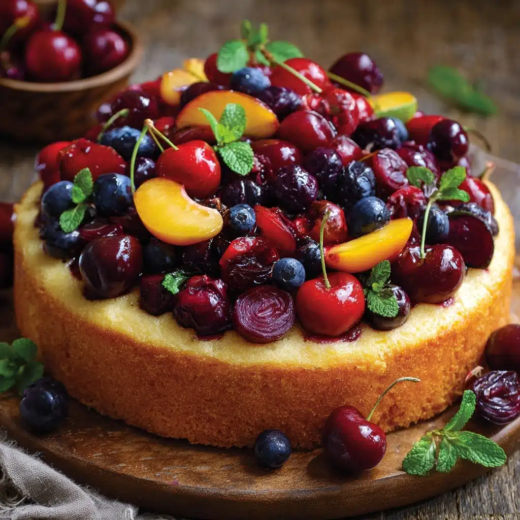 Easy Summer Fruit Cake with Yogurt Recipe - Recipe Image