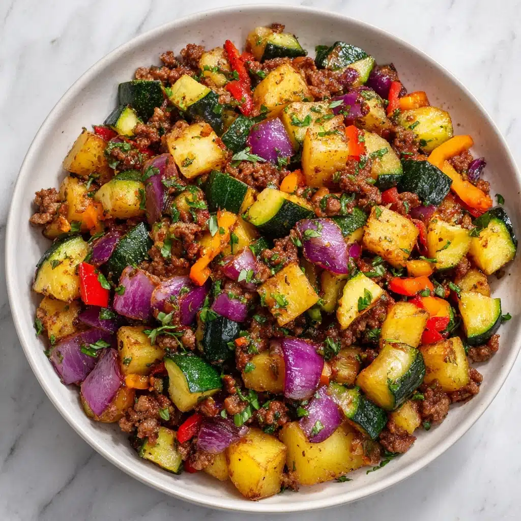 Mediterranean Ground Beef Stir-Fry Recipe - Recipe Image
