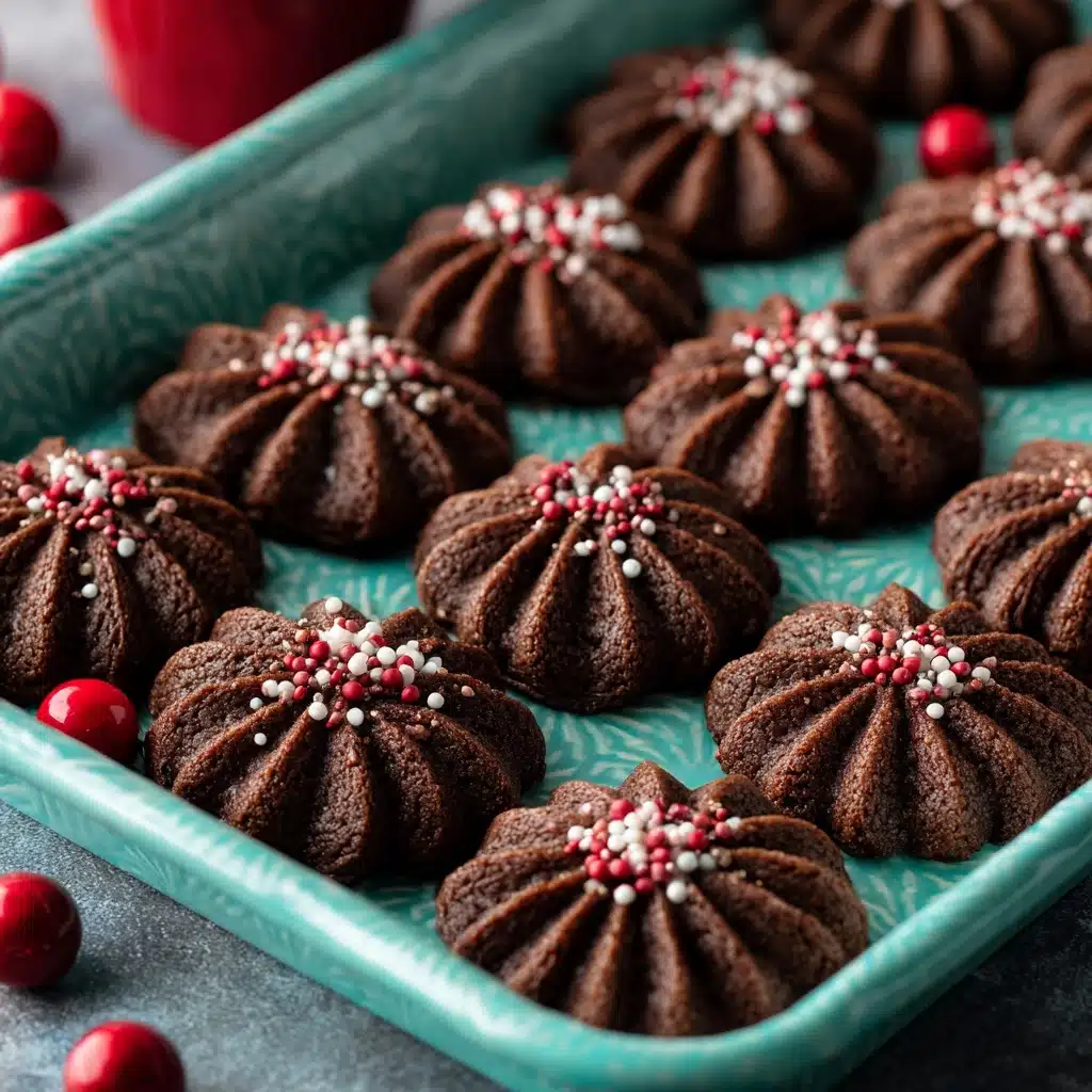 Piped Chocolate Butter Cookies Recipe