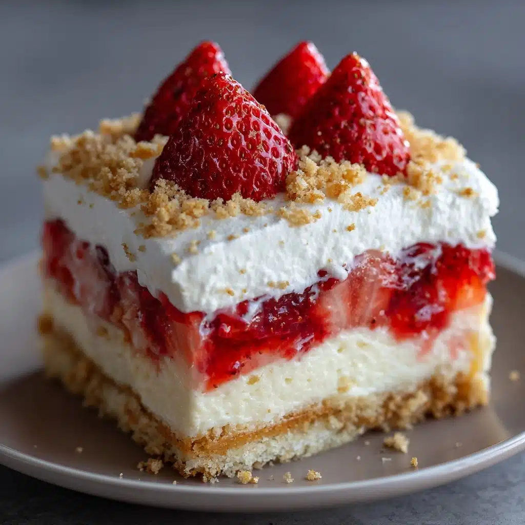 Simple No Bake Strawberry Cheesecake Lasagna Recipe - Recipe Image