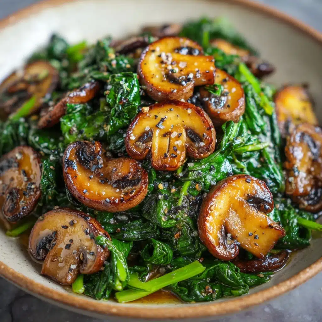 Easy Sautéed Mushrooms with Spinach Recipe - Recipe Image