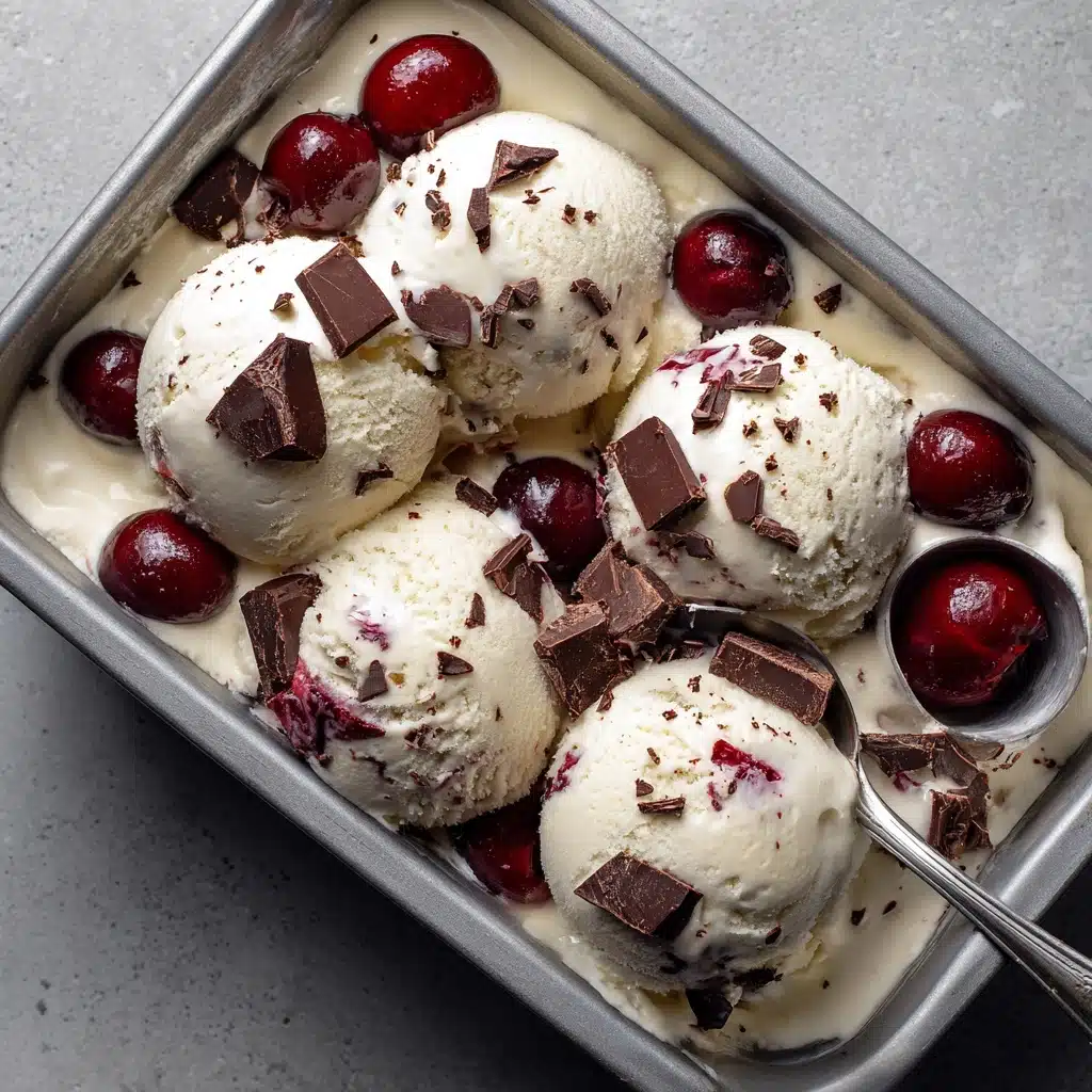No-Churn Chocolate Cherry Ice Cream Recipe - Recipe Image
