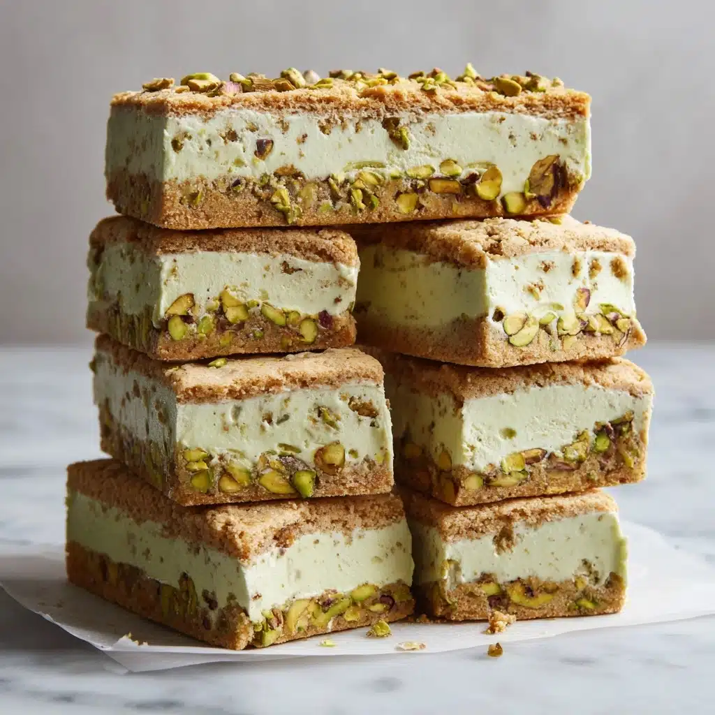 Pistachio Blondie Ice Cream Sandwiches Recipe - Recipe Image