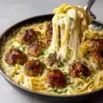 Creamy Chicken Alfredo Meatballs Recipe