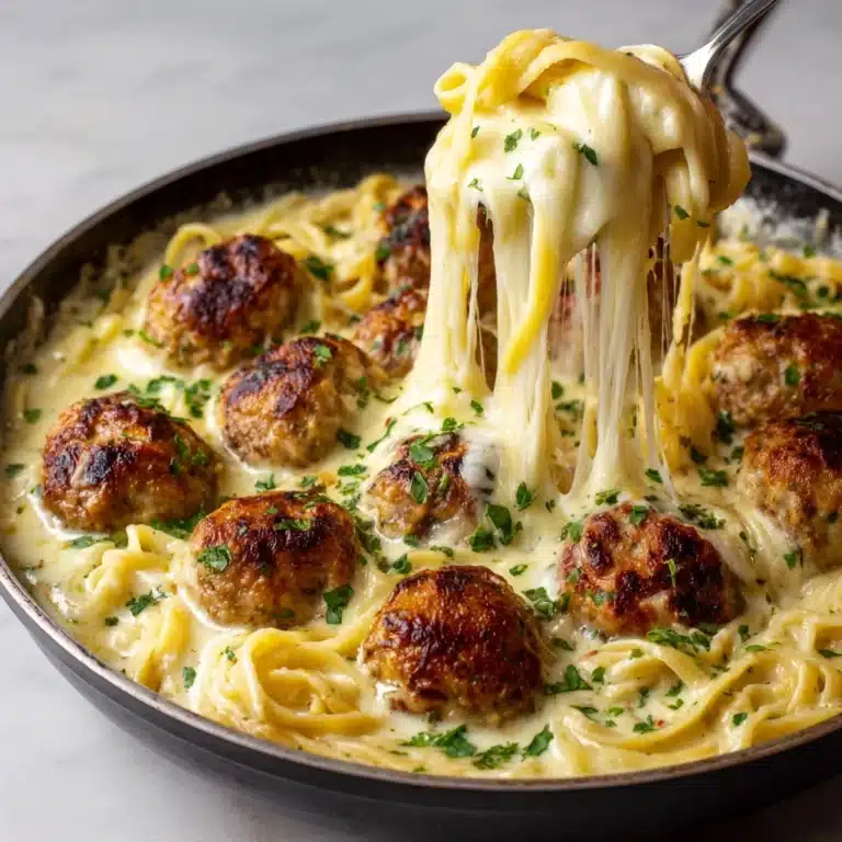 Creamy Chicken Alfredo Meatballs Recipe