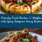 Homemade Fried Chicken ‘n’ Waffles with Jalapeno Honey Butter Sauce Recipe