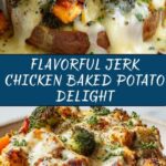 Loaded Jerk Chicken Baked Potato with Jerk Alfredo Sauce Recipe