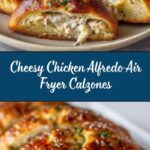 Chicken Alfredo Air Fryer Calzones Recipe