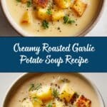 Creamy Roasted Garlic Potato Soup: An Incredible Wholesome Vegan Comfort Treat Recipe