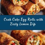 Crispy Crab Cake Egg Rolls with Lemon Dip Recipe