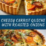 Carrot Quiche with Cheddar and Roasted Onions Recipe