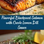 Blackened Salmon with Creole Lemon Dill Sauce Recipe
