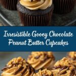 Gooey Chocolate Peanut Butter Cupcakes Recipe