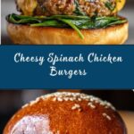 White Cheddar and Spinach Chicken Burgers Recipe