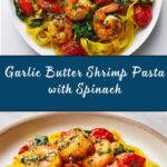 Shrimp Tomato Spinach Pasta in Garlic Butter Sauce Recipe