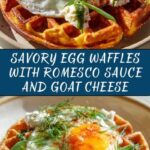 Egg Waffles with Romesco and Goat Cheese Recipe
