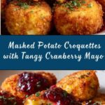 Mashed Potato Croquettes with Cranberry Mayo Recipe