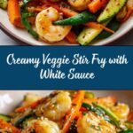 Stir Fried Veggies in White Sauce Recipe