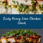 Honey Lime Chicken and Avocado Rice Stack Recipe