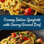 Creamy Italian Spaghetti with Ground Beef Recipe