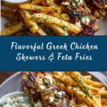 Greek Chicken Skewers with Feta Fries Recipe