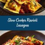 Easy Crockpot Ravioli Lasagna Recipe
