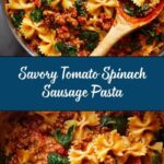 Tomato Spinach Sausage Pasta Recipe