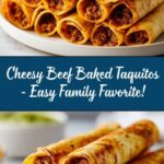 Cheesy Beef Baked Taquitos Recipe