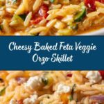 One Pan Baked Feta Veggie Orzo Recipe