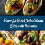 Greek Salad Naan Bites with Hummus Recipe